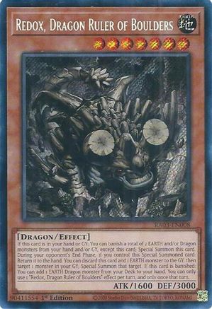 Redox, Dragon Ruler of Boulders (Secret Rare) Quarter Century Bonanza RA03-EN008 Near Mint Secret Rare English 1st Edition