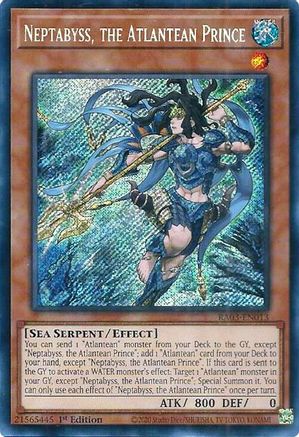 Neptabyss, the Atlantean Prince (Secret Rare) Quarter Century Bonanza RA03-EN013 Near Mint Secret Rare English 1st Edition