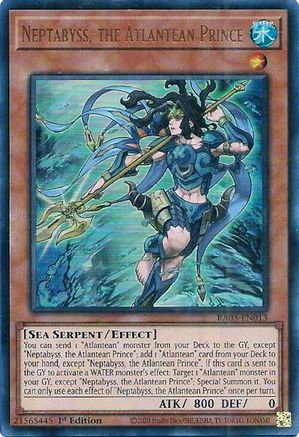 Neptabyss, the Atlantean Prince (UR) Quarter Century Bonanza RA03-EN013 Near Mint Ultra Rare English 1st Edition
