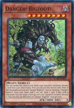 Danger! Bigfoot! Quarter Century Bonanza RA03-EN019 Near Mint Super Rare English 1st Edition