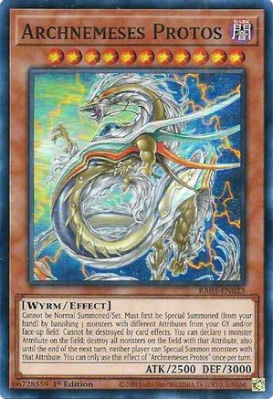 Archnemeses Protos Quarter Century Bonanza RA03-EN023 Near Mint Super Rare English 1st Edition