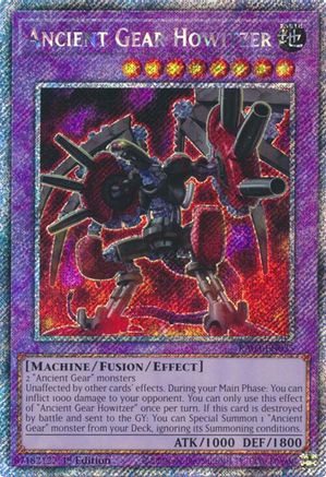 Ancient Gear Howitzer (Platinum Secret Rare) Quarter Century Bonanza RA03-EN035 Near Mint Platinum Secret Rare English 1st Edition