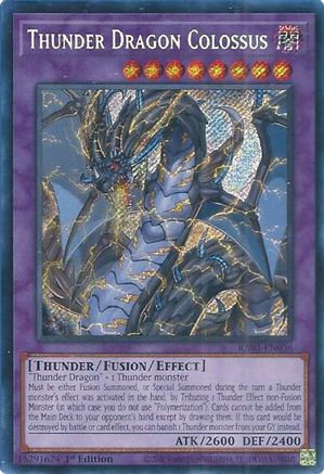 Thunder Dragon Colossus (Secret Rare) Quarter Century Bonanza RA03-EN036 Near Mint Secret Rare English 1st Edition