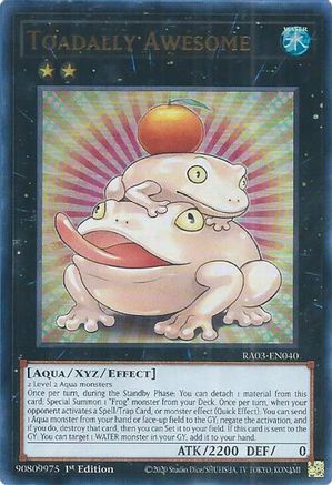 Toadally Awesome (UR) Quarter Century Bonanza RA03-EN040 Near Mint Ultra Rare English 1st Edition