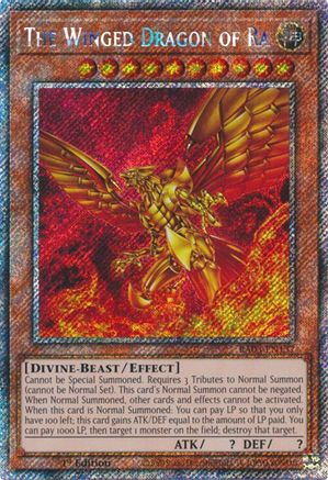 The Winged Dragon of Ra (Platinum Secret Rare) Quarter Century Bonanza RA03-EN137 Near Mint Platinum Secret Rare English 1st Edition