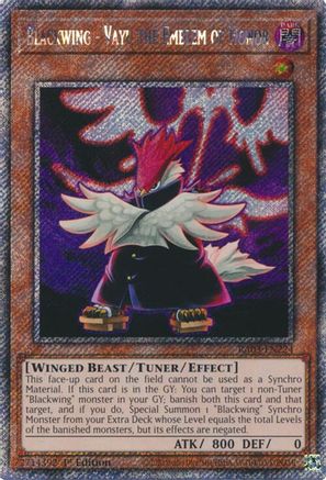 Blackwing - Vayu the Emblem of Honor (Platinum Secret Rare) Quarter Century Bonanza RA03-EN224 Near Mint Platinum Secret Rare English 1st Edition