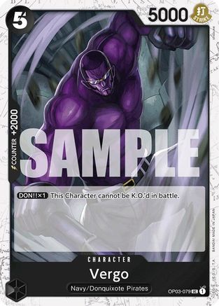 Vergo (Jolly Roger Foil) Premium Booster -The Best- OP03-079 Near Mint  English Uncommon Foil