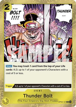 Thunder Bolt (Jolly Roger Foil) Premium Booster -The Best- OP03-121 Near Mint  English Common Foil