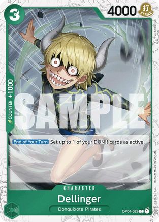 Dellinger (Jolly Roger Foil) OP04-029 Premium Booster -The Best- Common Foil Near Mint  English