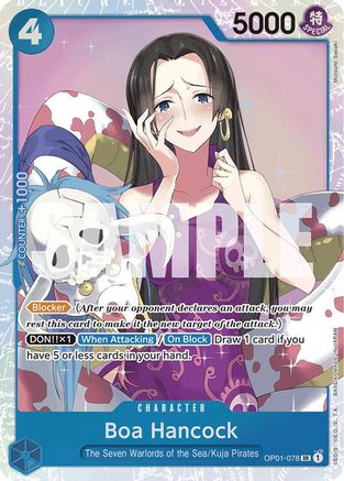 Boa Hancock (OP01-078) (Reprint) OP01-078 Premium Booster -The Best- Super Rare Foil Near Mint  English