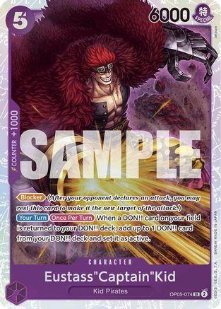 Eustass""Captain""Kid (Reprint) OP05-074 Premium Booster -The Best- Super Rare Foil Near Mint  English
