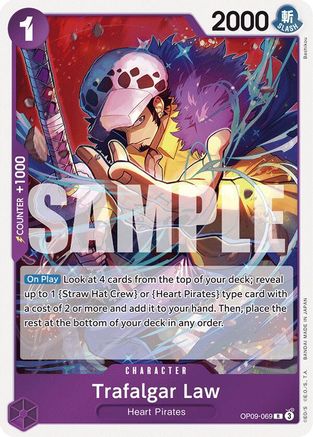 Trafalgar Law OP09-069 Emperors in the New World Rare Foil Near Mint  English