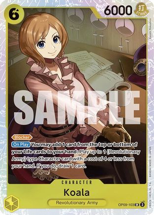 Koala Emperors in the New World OP09-103 Near Mint Super Rare Foil English
