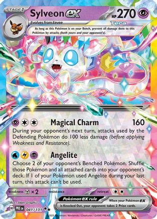 Sylveon ex - 041/131 SV: Prismatic Evolutions 041/131 Near Mint Double Rare English Holofoil