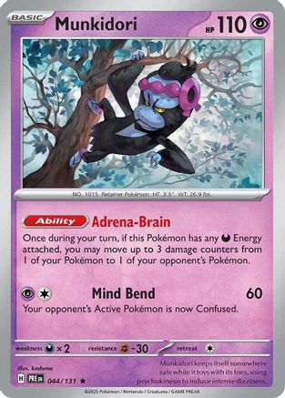 Munkidori 044/131 Prismatic Evolutions Holo Rare Near Mint  English