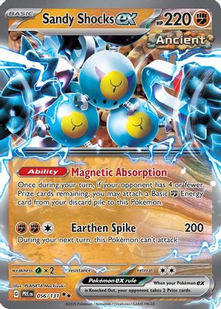 Sandy Shocks ex 056/131 Prismatic Evolutions Double Rare (RR) Near Mint  English
