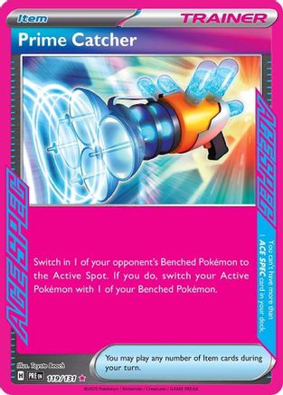 Prime Catcher SV: Prismatic Evolutions 119/131 Near Mint ACE SPEC Rare English Holofoil