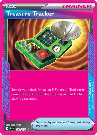 Treasure Tracker 131/131 Prismatic Evolutions Ace Rare Near Mint  English
