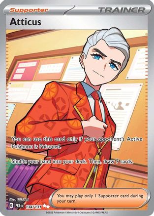 Atticus - 134/131 SV: Prismatic Evolutions 134/131 Near Mint Ultra Rare English Holofoil