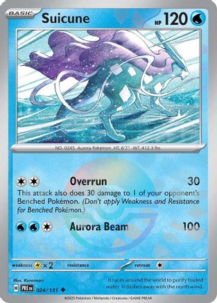 Suicune (Poke Ball Pattern) SV: Prismatic Evolutions 024/131 Near Mint Uncommon English Holofoil