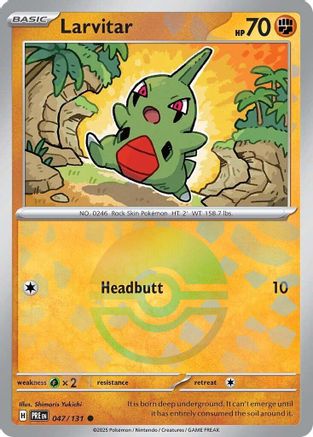 Larvitar (Poke Ball Pattern) SV: Prismatic Evolutions 047/131 Near Mint Common English Holofoil