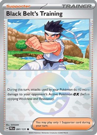 Black Belt's Training - 097/131 (Poke Ball Pattern) SV: Prismatic Evolutions 097/131 Near Mint Common English Holofoil