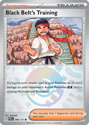 Black Belt's Training - 098/131 (Poke Ball Pattern) SV: Prismatic Evolutions 098/131 Near Mint Common English Holofoil