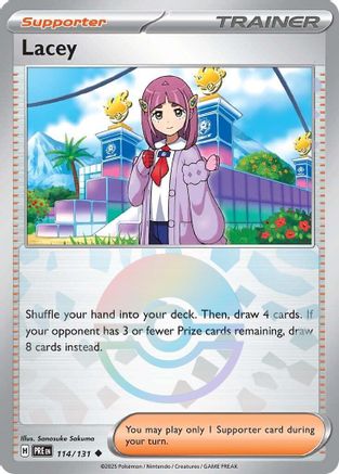 Lacey - 114/131 (Poke Ball Pattern) SV: Prismatic Evolutions 114/131 Near Mint Uncommon English Holofoil