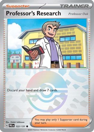 Professor's Research [Professor Oak] (Poke Ball Pattern) SV: Prismatic Evolutions 122/131 Near Mint Common English Holofoil