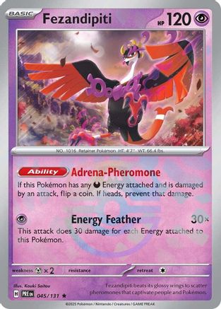 Fezandipiti (Master Ball Pattern) SV: Prismatic Evolutions 045/131 Near Mint Rare English Holofoil