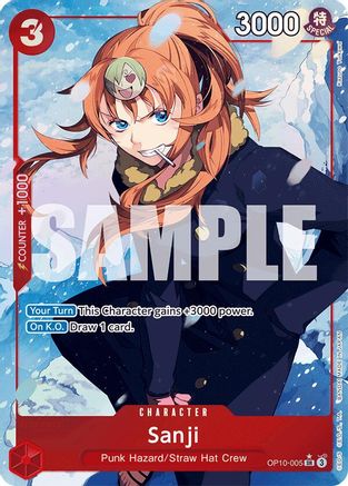 Sanji (Parallel) Royal Blood OP10-005 Near Mint  English Super Rare Foil
