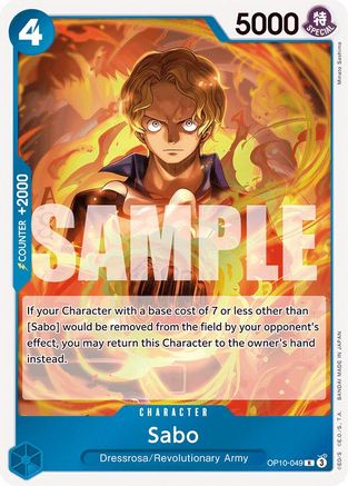Sabo OP10-049 Royal Blood Rare Foil Near Mint  English