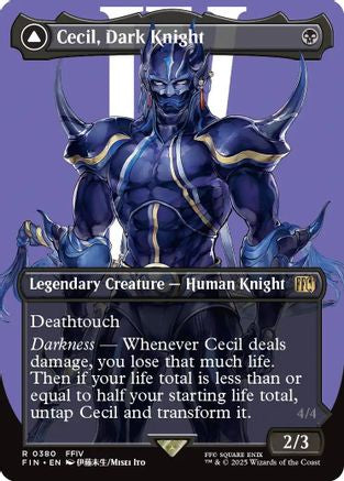 Cecil, Dark Knight (Borderless) #380 Final Fantasy Rare Foil Near Mint  English