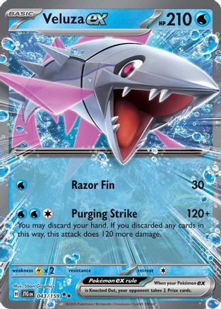 Veluza ex SV09: Journey Together 043/159 Near Mint Double Rare English Holofoil