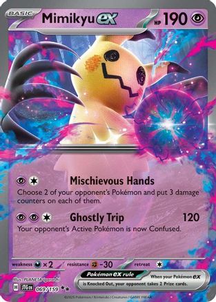 Mimikyu ex SV09: Journey Together 069/159 Near Mint Double Rare English Holofoil
