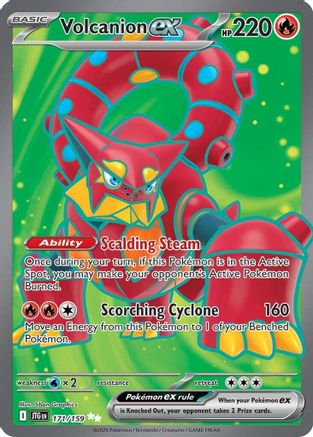Volcanion ex - 171/159 SV09: Journey Together 171/159 Near Mint Ultra Rare English Holofoil