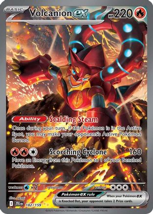 Volcanion ex - 182/159 SV09: Journey Together 182/159 Near Mint Special Illustration Rare English Holofoil