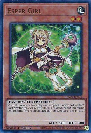 Esper Girl (UR) Quarter Century Stampede RA04-EN006 Near Mint Ultra Rare English 1st Edition