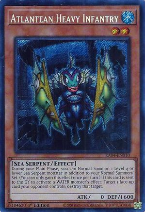 Atlantean Heavy Infantry (Secret Rare) Quarter Century Stampede RA04-EN010 Near Mint Secret Rare English 1st Edition
