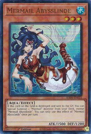 Mermail Abysslinde (UR) Quarter Century Stampede RA04-EN011 Near Mint Ultra Rare English 1st Edition