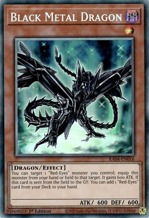 Black Metal Dragon (PCR) Quarter Century Stampede RA04-EN016 Near Mint Prismatic Collector's Rare English 1st Edition