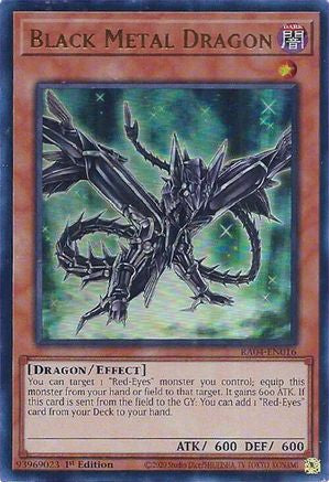 Black Metal Dragon (UR) Quarter Century Stampede RA04-EN016 Near Mint Ultra Rare English 1st Edition