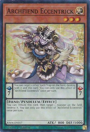 Archfiend Eccentrick Quarter Century Stampede RA04-EN017 Near Mint Super Rare English 1st Edition