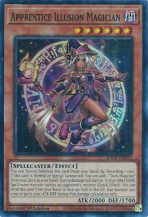 Apprentice Illusion Magician Quarter Century Stampede RA04-EN023 Near Mint Super Rare English 1st Edition