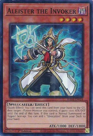 Aleister the Invoker (Alternate Art) Quarter Century Stampede RA04-EN024 Near Mint Super Rare English 1st Edition