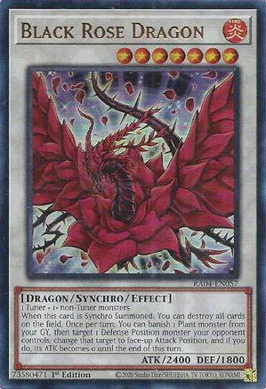 Black Rose Dragon (UR) Quarter Century Stampede RA04-EN057 Near Mint Ultra Rare English 1st Edition