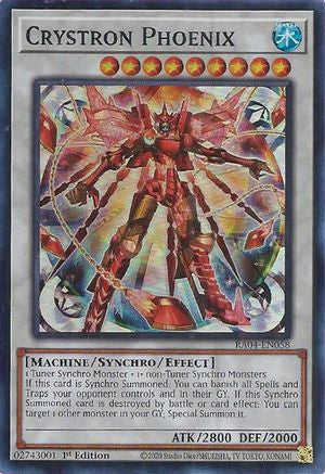 Crystron Phoenix RA04-EN058 Quarter Century Stampede 1st Edition Super Rare Near Mint  English