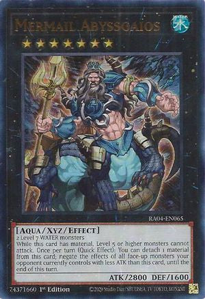 Mermail Abyssgaios (UR) Quarter Century Stampede RA04-EN065 Near Mint Ultra Rare English 1st Edition