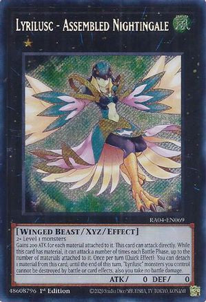 Lyrilusc - Assembled Nightingale (Secret Rare) Quarter Century Stampede RA04-EN069 Near Mint Secret Rare English 1st Edition