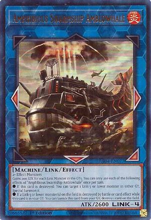 Amphibious Swarmship Amblowhale (UR) Quarter Century Stampede RA04-EN077 Near Mint Ultra Rare English 1st Edition
